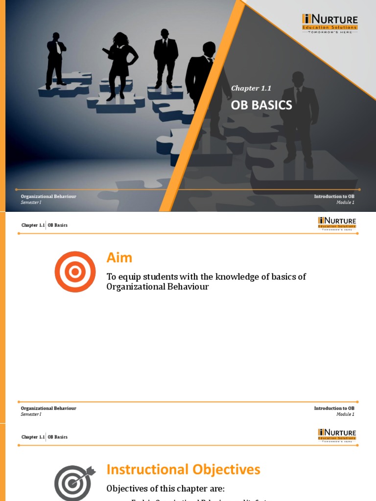Ob Basics: Introduction To OB Organizational Behaviour | PDF ...