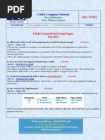 CS610 Computer Network 2012 Final Term Questions Answers With References by Moaaz