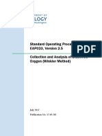 Standard Operating Procedure EAP023, Version 2.5 Collection and Analysis of Dissolved Oxygen (Winkler Method)