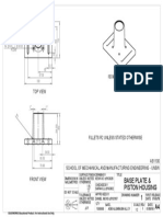 Isometric View Top View: Base Plate & Piston Housing 1