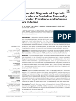 Comorbid Diagnosis of Psychotic Disorders in Borderline Personality Disorder: Prevalence and Influence On Outcome