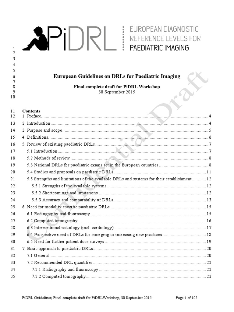 European Pediatric Imaging DRL Guidelines | PDF | Ct Scan | Radiology