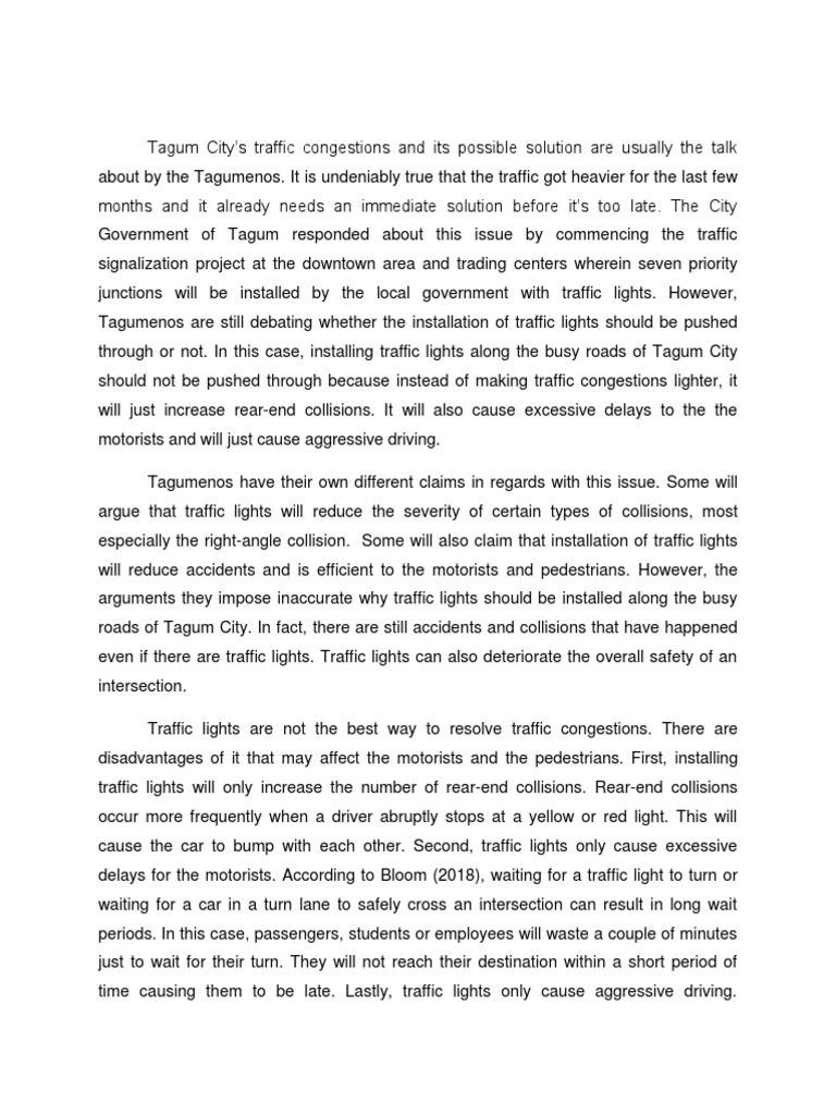 Traffic signals essay picture