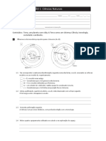 FICHA DE AVALIAÇÃO 1 Ciências Naturais
