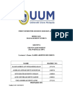 First Semester Session 2018/2019 (A181)