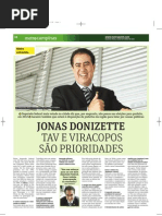 Jonas Donizette concede entrevista ao jornal Metro