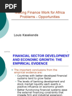 Making Finance Work For Africa Problems - Opportunities: Louis Kasekende