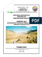 Expediente Tecnico Presa Llancopi Incluye Presup Actualizado Ok PDF