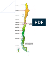 Mapa Chile, Regiones y Capitales