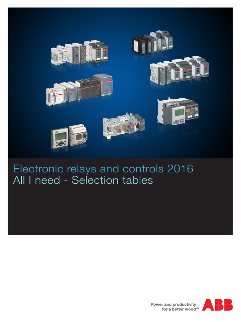 ABB Electronic Relays Selection Guide | PDF | Relay | Programmable ...