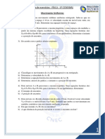 Lista de exercícios FÍSICA movimento uniforme