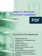 Report On Store and Purchase Department