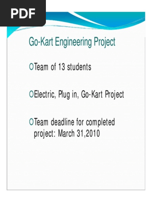 Go Kart Engineering Project Pdf Suspension Vehicle Vehicles