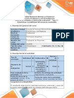 Guía de Actividades y Rúbrica de Evaluación Fase 3 - Determinar La Viabilidad Del Proyecto Sostenible