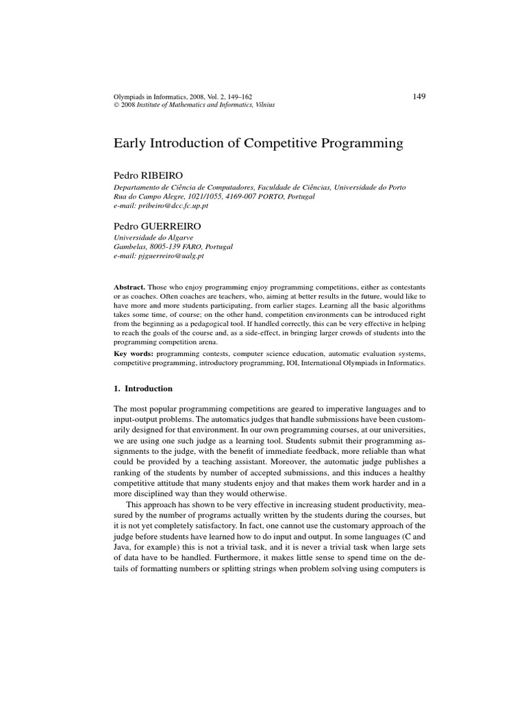 Introduction Programming Competitive PDF | PDF | Programming Language ...