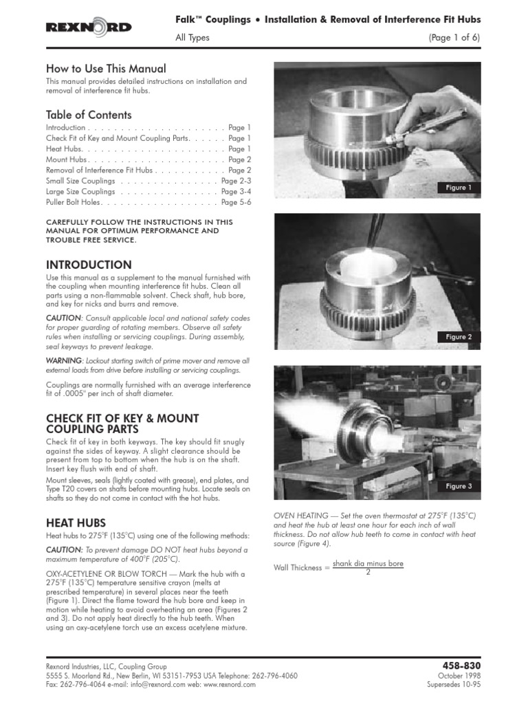 Falk Couplings Installation and Removal Manual PDF Pump Screw