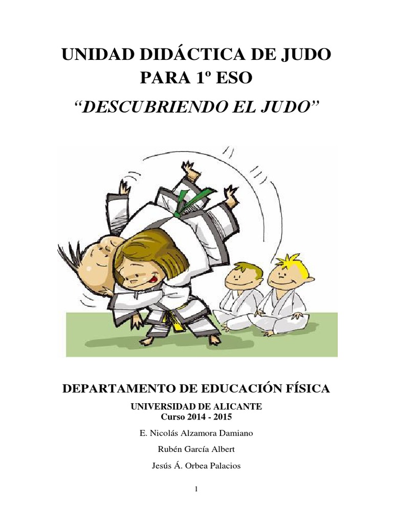 Unidad Didáctica: Judo en 1º ESO | PDF | Judo | Deportes
