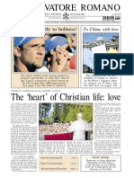 L'Osservatore Romano: The Heart' of Christian Life: Love