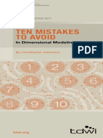 Ten Mistakes To Avoid: in Dimensional Modeling