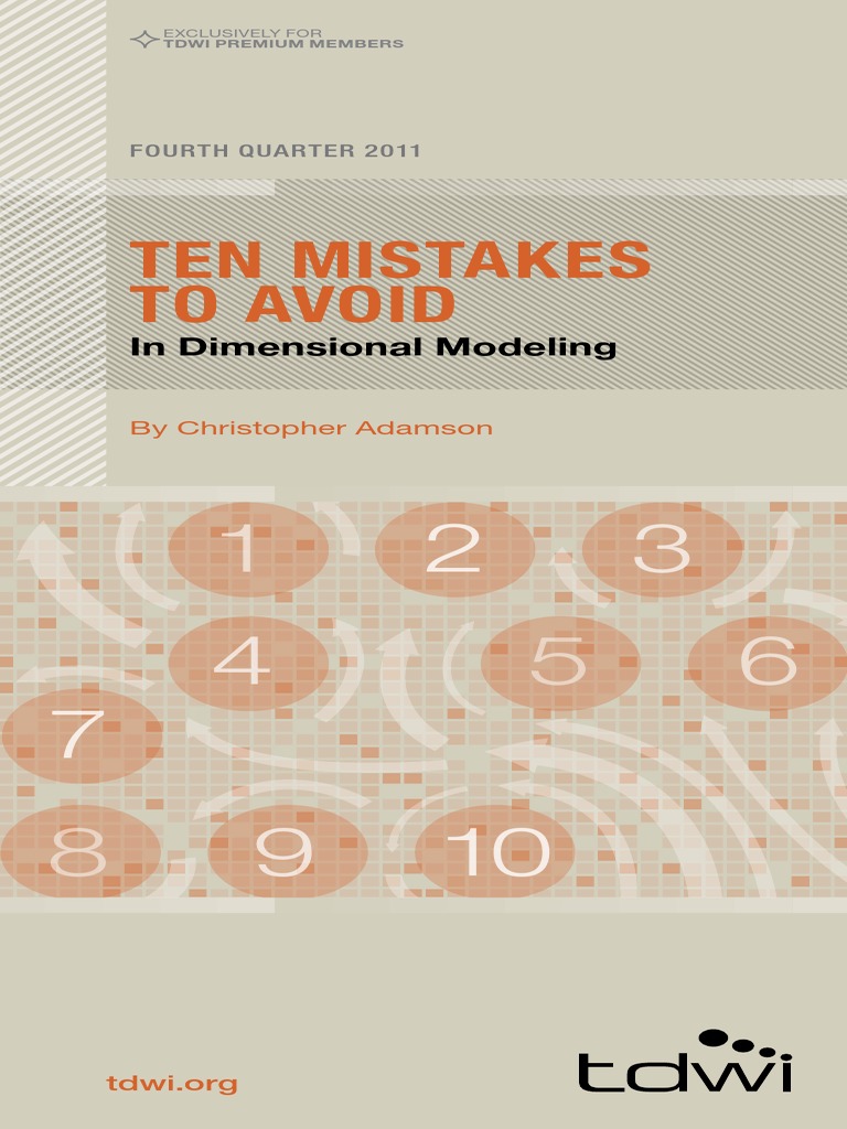 Ten Mistakes To Avoid: in Dimensional Modeling | PDF | Business ...