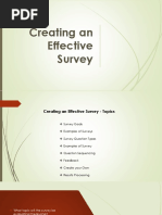 Creating An Effective Survey