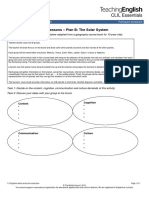 CLIL Essentials: Further Analyses of CLIL Lessons - Plan B: The Solar System