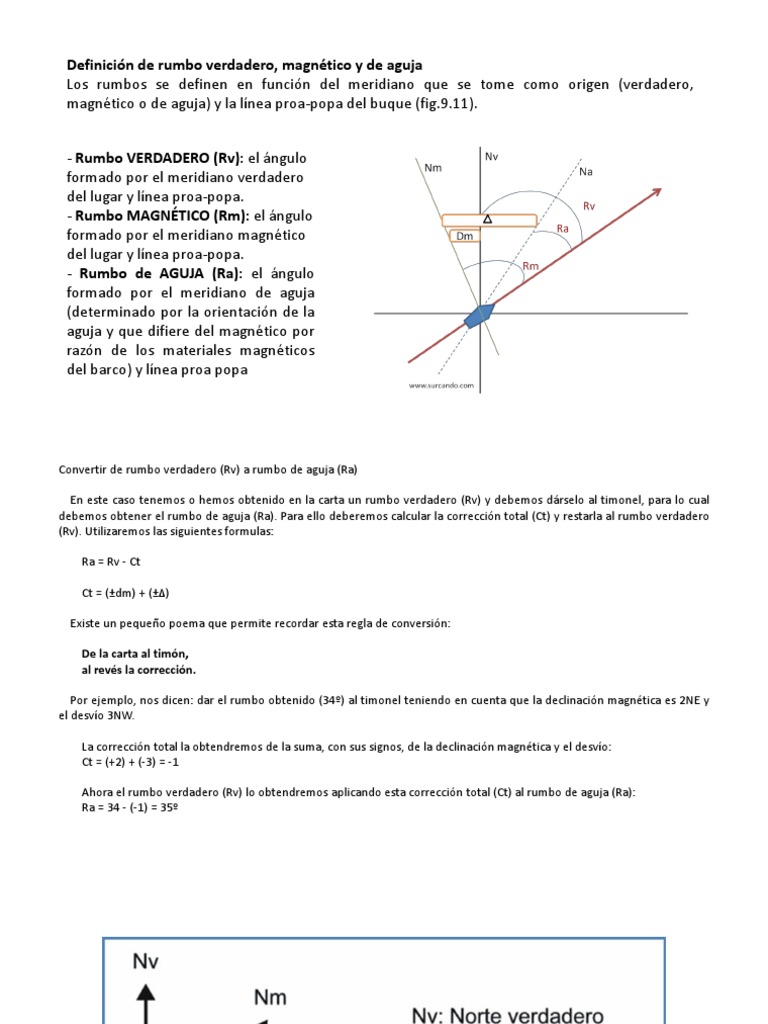 Rumbos y Ejercicios de Rumbos | PDF | Geodesia | Geofísica