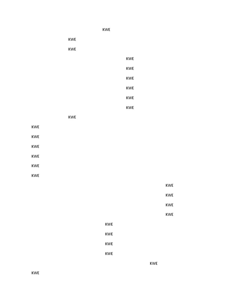 KWE Document Overview | PDF