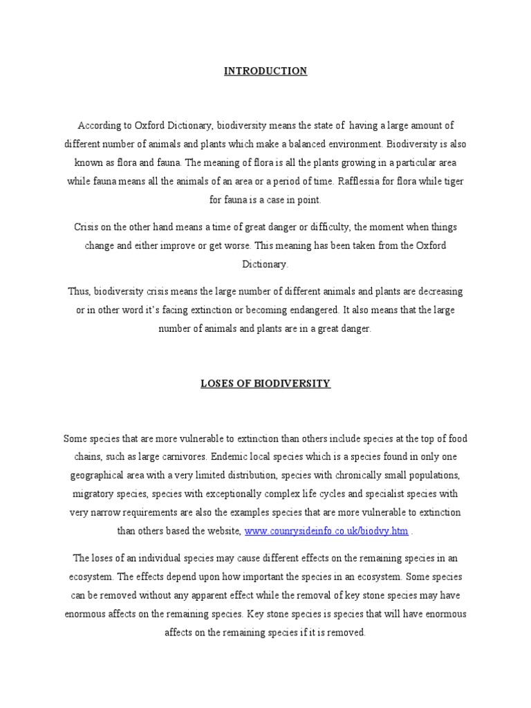 Biodiversity | Download Free PDF | Conservation Biology | Biodiversity