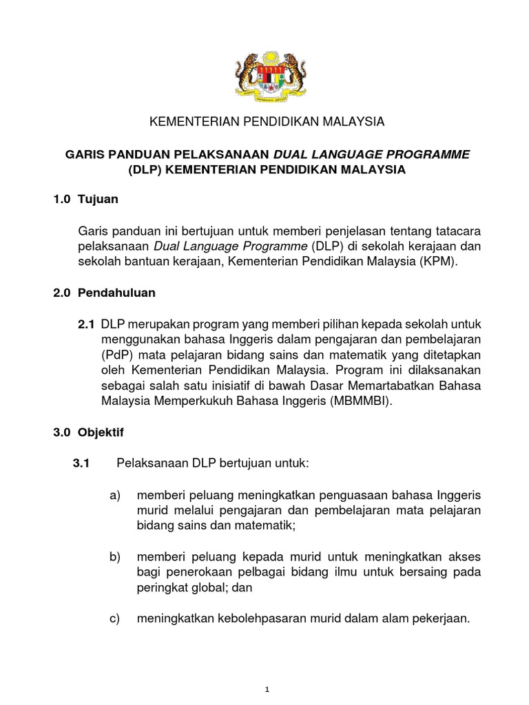 Garis Panduan Dlp 2018