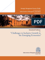 "Challenges To Inclusive Growth in The Emerging Economies": Announces
