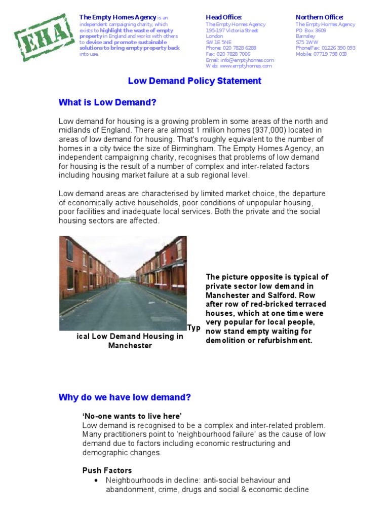 Understanding Low Demand Housing Issues | PDF | Urban Renewal | Market ...