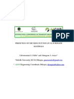 Prediction CBR Using DCP Local Subgrade Materials by FelekeAA Araya