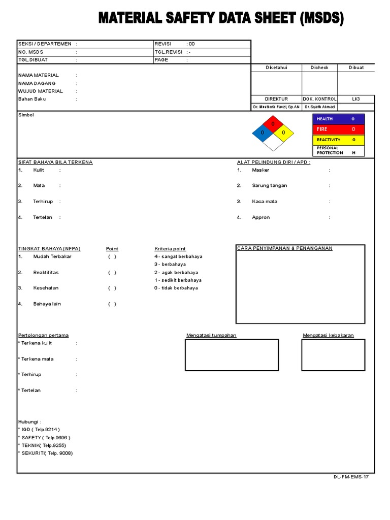 MSDS FarmasiRev Science Lab PDF