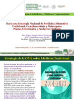 Estrategia Nacional de Medicinas Alternativas Tradicionales y Complementarias MAGD SYBA Noviembre 2018 Cámara de Diputados México
