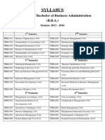 BBA Syllabus 2013-2016