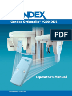Operator's Manual For Gendex Orthoalix 9200 DDE Digital Panoramic X-Ray