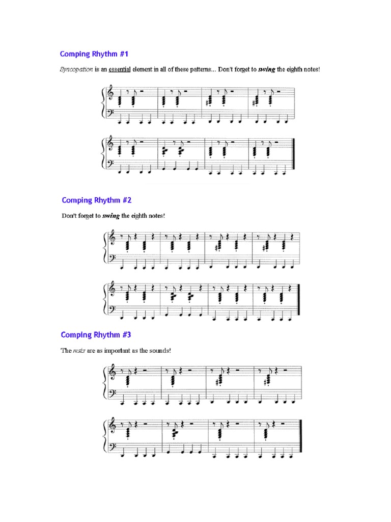 Comping Jazz Piano PDF | PDF