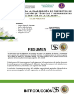 Guía Técnica para La Elaboración de Proyectos de Mejora y La Aplicación de Técnicas y Herramientas para La Gestión de La Calidad