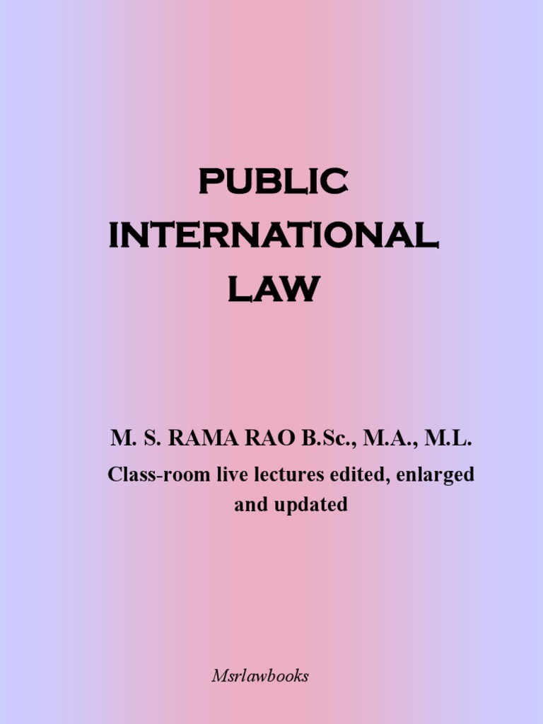 Public International Law | PDF | International Law | Sovereign State