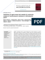 Microbiología: Usefulness of Rapid Urease Test Samples For Molecular Analysis of Clarithromycin Resistance in