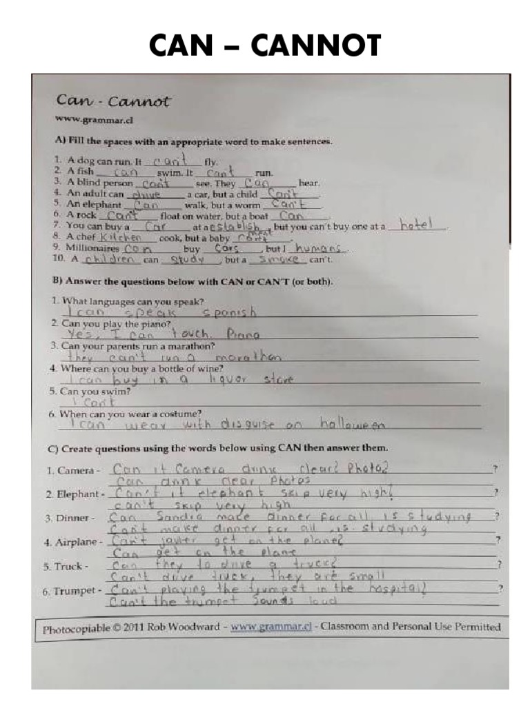 Can - Cannot | PDF