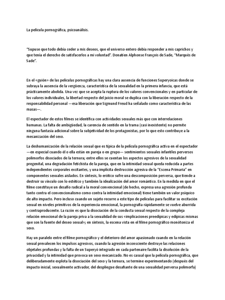 La Película Pornografica | PDF | Carné de identidad | Erotismo