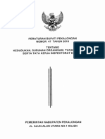 Perbup No 47 TH 2016 (Inspektorat Daerah) PDF