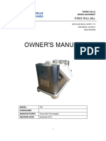 Owner'S Manual: Three Roll Mill