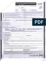 I I III: Registration Form For Digital Certificate