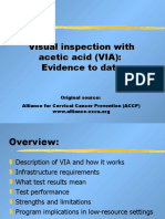 Visual Inspection With Acetic Acid (VIA) : Evidence To Date