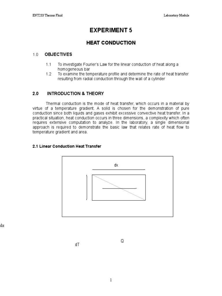 Heat Conduction Experiment Module | PDF | Thermal Conduction | Heat ...