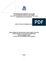 Desastres Ecológicos e Seus Impactos No Disclosure e Nos Investimentos Socioambientais - Um Estudo em Empresas Brasileiras Final