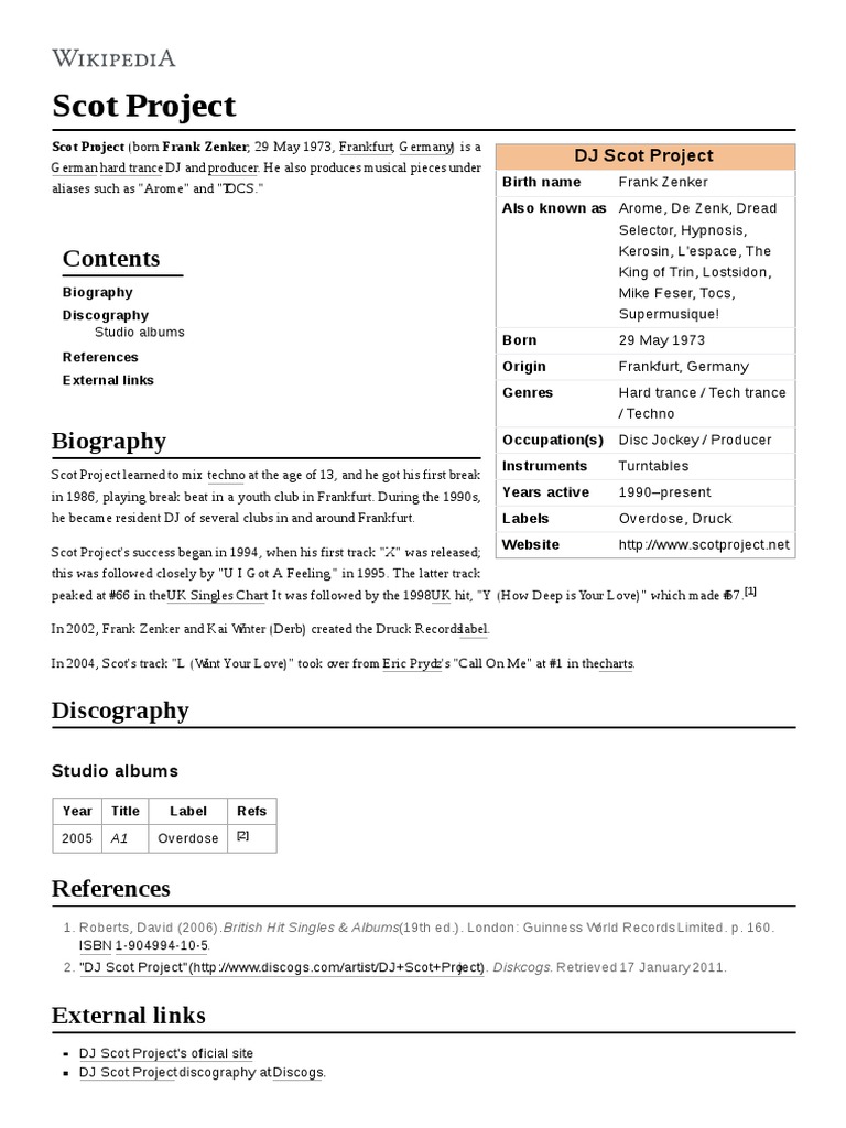 Scot Project | PDF | Disc Jockey | Sound Recording
